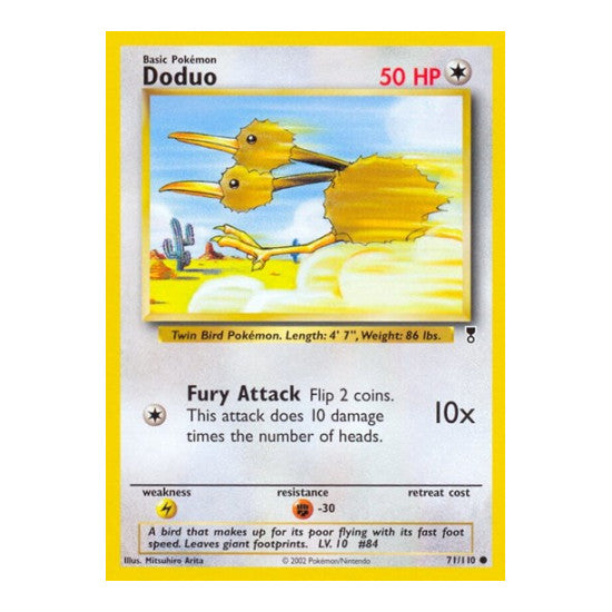 Doduo (LC) #071/110 Common (Reverse Holofoil Lightly Played) Legendary Collection Pokemon: 2002