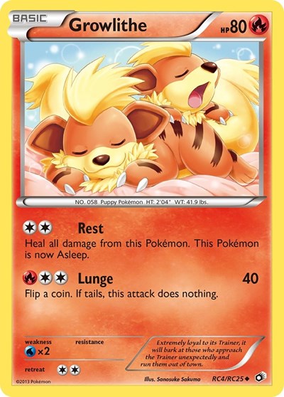 Growlithe (LTR) #RC4/RC25 Uncommon (Holofoil Near Mint) Legendary Treasures: Radiant Collection Pokemon: 2013