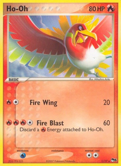 Ho Oh (POP) #001/017 Rare (Holofoil Damaged) POP Series 5 Pokemon: 2026