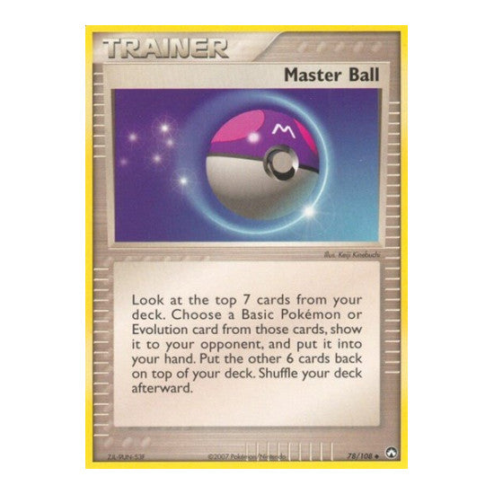 Master Ball (PK) #78/108 Uncommon (Reverse Holofoil Lightly Played) EX Power Keepers Pokemon: 2007
