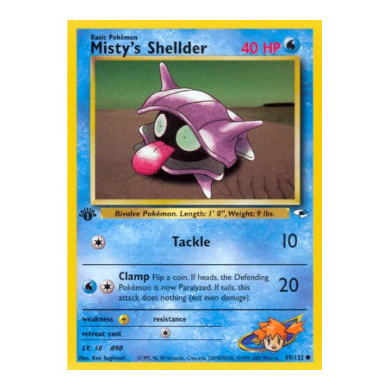 Mistys Shellder (G1) #089/132 Common Gym Heroes Pokemon: 2000