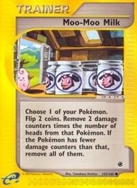 Moo-Moo Milk (EX) #155/165 Common (Reverse Holofoil Heavily Played) Expedition Pokemon: 2002
