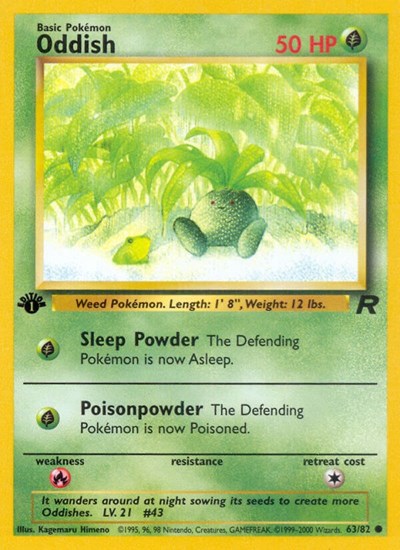Oddish (TR) #63/82 Common Team Rocket Pokemon: 2000