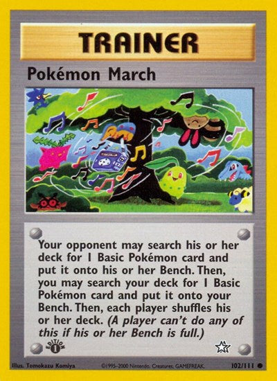 Pokemon March (N1) #102/111 Common (Unlimited Lightly Played) Neo Genesis Pokemon: 2000