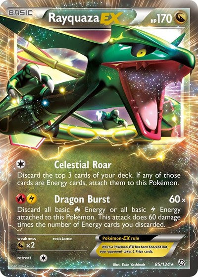 Rayquaza EX (DRX) #85/124 Ultra Rare (Holofoil Heavily Played) Dragons Exalted Pokemon: 2012