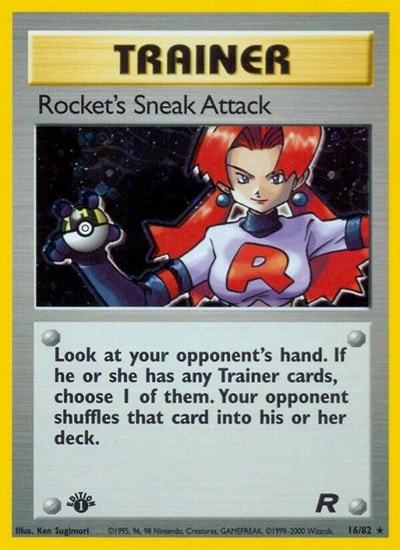 Rocket's Sneak Attack (16) (TR) #16/82 Holo Rare Team Rocket Pokemon: 2000