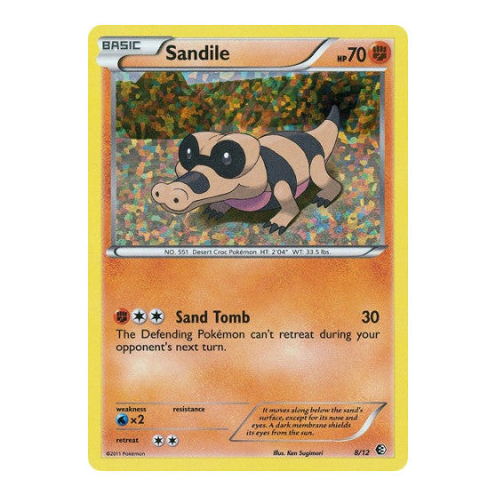Sandile - 8/12 (M11) #008/012 Promo (Holofoil Damaged) McDonald's Promos 2011 Pokemon: 2011
