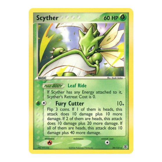Scyther (RG) #29/112 Rare (Moderately Played) EX FireRed & LeafGreen Pokemon: 2004