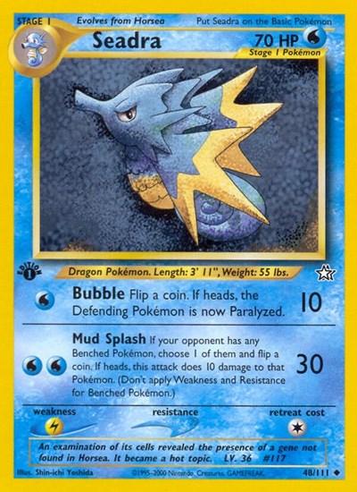 Seadra (N1) #048/111 Uncommon (Unlimited Lightly Played) Neo Genesis Pokemon: 2000