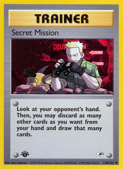 Secret Mission (G1) #118/132 Uncommon (Unlimited Lightly Played) Gym Heroes Pokemon: 2000