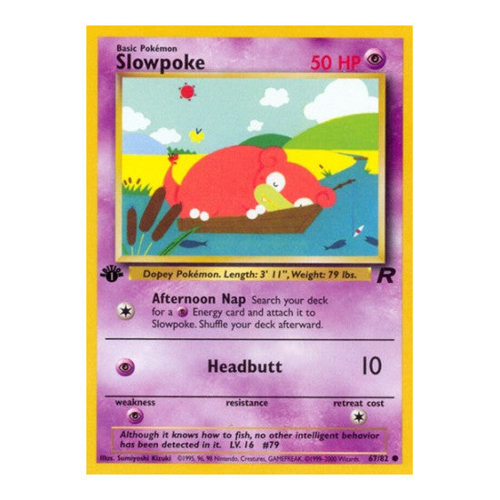Slowpoke (TR) #67/82 Common (Unlimited Near Mint) Team Rocket Pokemon: 2000