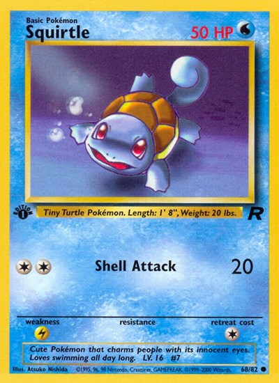 Squirtle (TR) #68/82 Common Team Rocket Pokemon: 2000