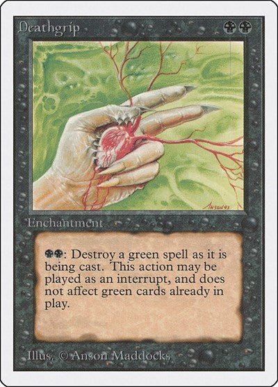 Deathgrip (2ED) #101 Uncommon (Heavily Played) Unlimited Edition Magic: The Gathering: 1993