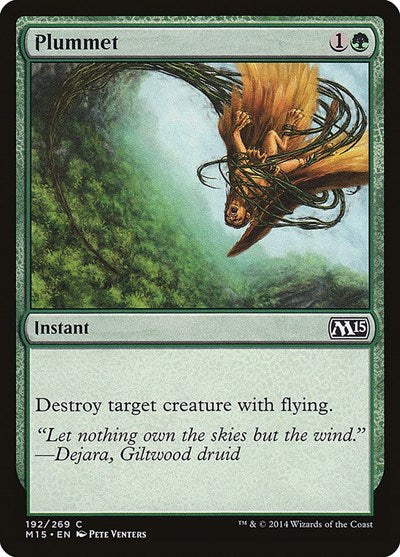 Plummet (M15) #192 Common (Lightly Played) Magic 2015 (M15) Magic: The Gathering: 2014