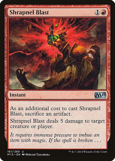 Shrapnel Blast (M15) #161 Uncommon (Lightly Played) Magic 2015 (M15) Magic: The Gathering: 2014