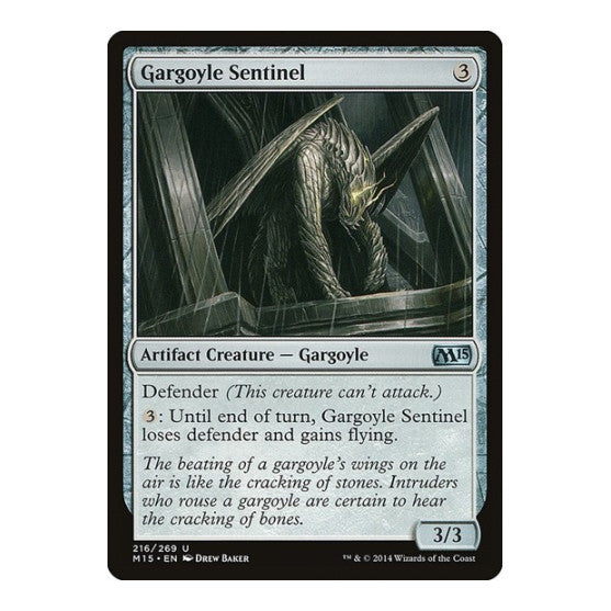 Gargoyle Sentinel (M15) #216 Uncommon (Lightly Played) Magic 2015 (M15) Magic: The Gathering: 2014