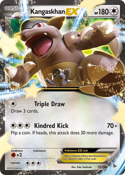 Kangaskhan EX (FLF) #78/106 Ultra Rare (Holofoil Moderately Played) XY - Flashfire Pokemon: 2014