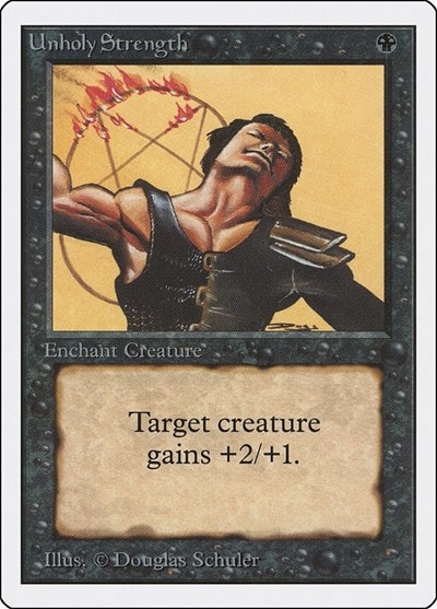 Unholy Strength (2ED) #132 Common (Heavily Played) Unlimited Edition Magic: The Gathering: 1993