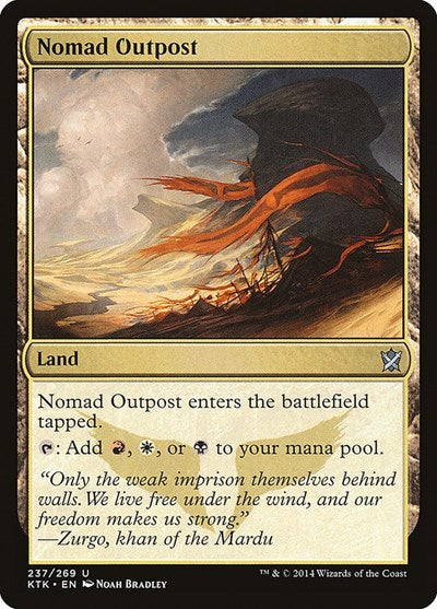 Nomad Outpost (KTK) #237 Uncommon (Lightly Played) Khans of Tarkir Magic: The Gathering: 2014
