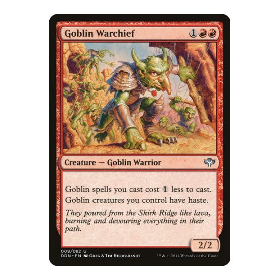 Goblin Warchief (DDN) #9 Uncommon (Moderately Played) Duel Decks: Speed vs. Cunning Magic: The Gathering: 2014