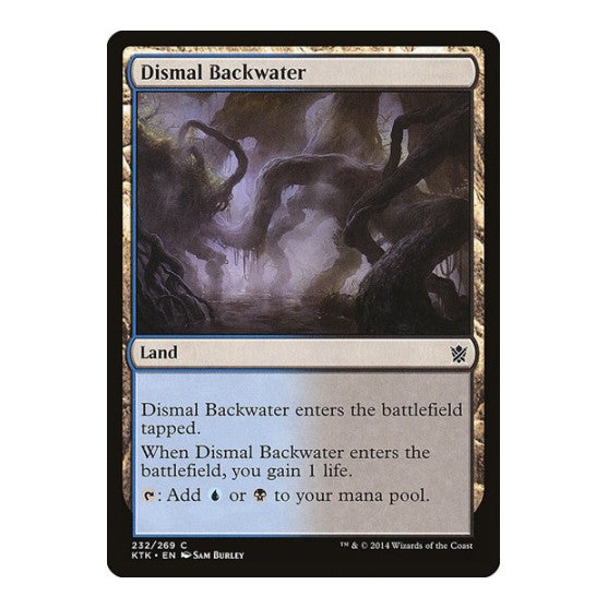 Dismal Backwater (KTK) #232 Common (Lightly Played) Khans of Tarkir Magic: The Gathering: 2014