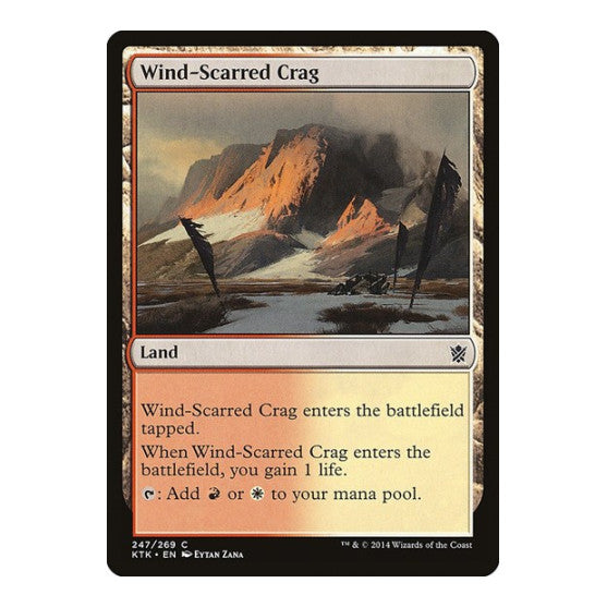 Wind Scarred Crag (KTK) #247 Common Khans of Tarkir Magic: The Gathering: 2014