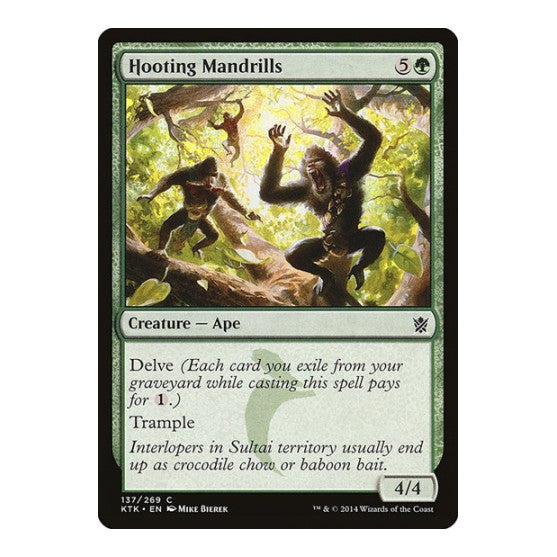 Hooting Mandrills (KTK) #137 Common (Lightly Played) Khans of Tarkir Magic: The Gathering: 2014