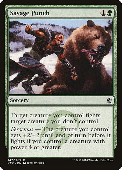Savage Punch (KTK) #147 Common (Lightly Played) Khans of Tarkir Magic: The Gathering: 2014