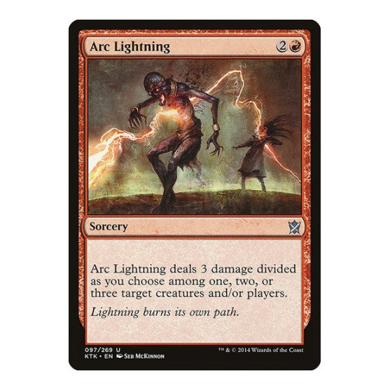 Arc Lightning (KTK) #97 Uncommon (Lightly Played) Khans of Tarkir Magic: The Gathering: 2014
