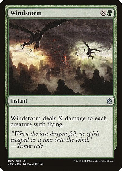 Windstorm (KTK) #157 Uncommon (Lightly Played) Khans of Tarkir Magic: The Gathering: 2014