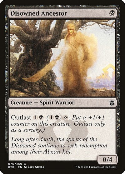 Disowned Ancestor (KTK) #70 Common (Foil Lightly Played) Khans of Tarkir Magic: The Gathering: 2014