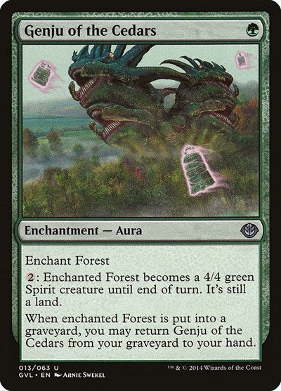 Genju of the Cedars (DD3) #13 Uncommon (Lightly Played) Duel Decks: Anthology Magic: The Gathering: 2014