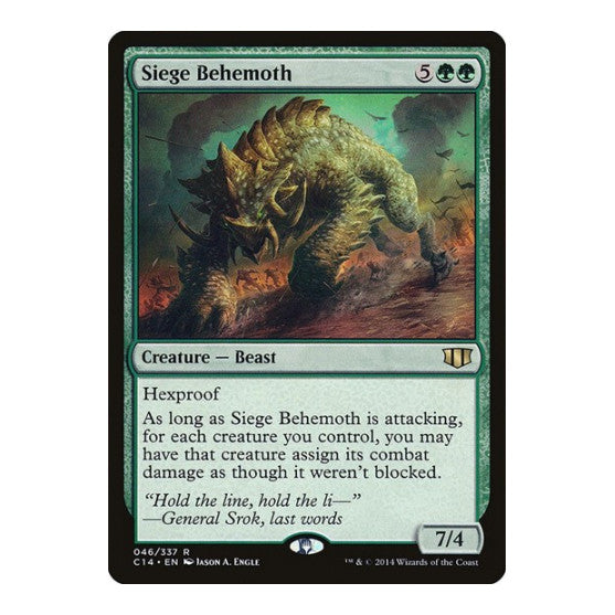 Siege Behemoth (C14) #46 Rare (Damaged) Commander 2014 Magic: The Gathering: 2014