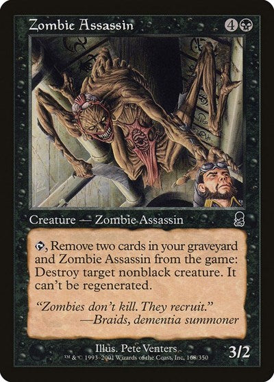 Zombie Assassin (ODY) #168 Common (Moderately Played) Odyssey Magic: The Gathering: 2001