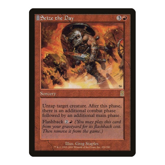 Seize the Day (ODY) #220 Rare (Lightly Played) Odyssey Magic: The Gathering: 2001