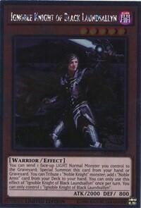 Ignoble Knight of Black Laundsallyn (NKRT) #NKRT-EN005 Platinum Rare (Limited Moderately Played) Noble Knights of the Round Table Box Set YuGiOh: 2014