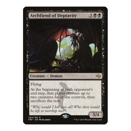 Archfiend of Depravity (FRF) #62 Rare (Moderately Played) Fate Reforged Magic: The Gathering: 2015