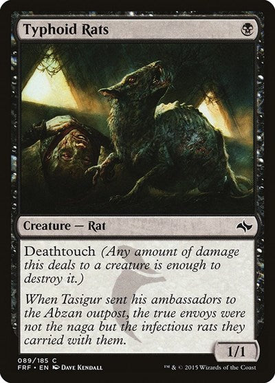 Typhoid Rats (FRF) #89 Common (Lightly Played) Fate Reforged Magic: The Gathering: 2015