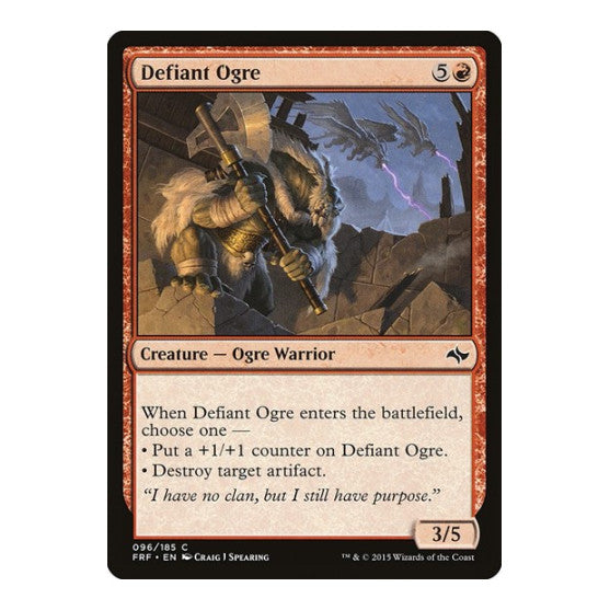 Defiant Ogre (FRF) #96 Common (Moderately Played) Fate Reforged Magic: The Gathering: 2015