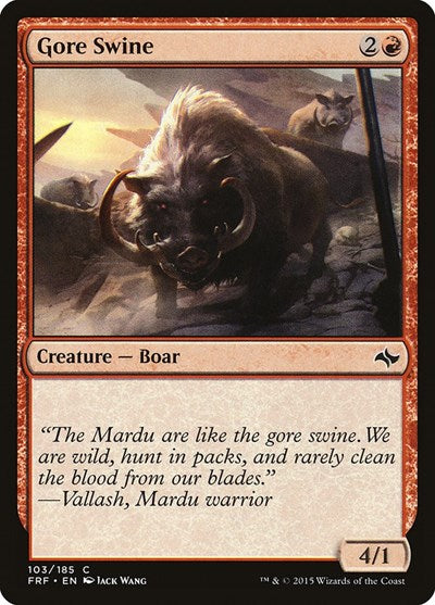 Gore Swine (FRF) #103 Common (Foil Lightly Played) Fate Reforged Magic: The Gathering: 2015