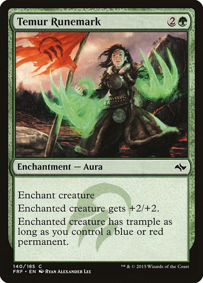 Temur Runemark (FRF) #140 Common (Lightly Played) Fate Reforged Magic: The Gathering: 2015