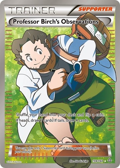 Professor Birch's Observations (159 Full Art) (PRC) #159/160 Ultra Rare XY - Primal Clash Pokemon: 2015