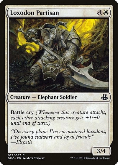 Loxodon Partisan (DDO) #17 Common (Moderately Played) Duel Decks: Elspeth vs. Kiora Magic: The Gathering: 2015