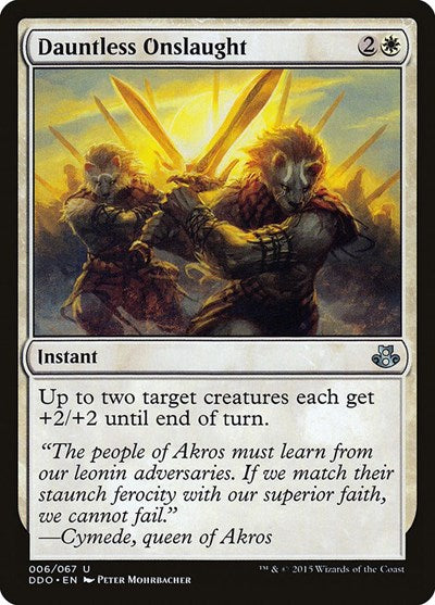 Dauntless Onslaught (DDO) #6 Uncommon (Moderately Played) Duel Decks: Elspeth vs. Kiora Magic: The Gathering: 2015