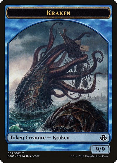 Kraken Token (DDO) #67 T (Moderately Played) Duel Decks: Elspeth vs. Kiora Magic: The Gathering: 2015