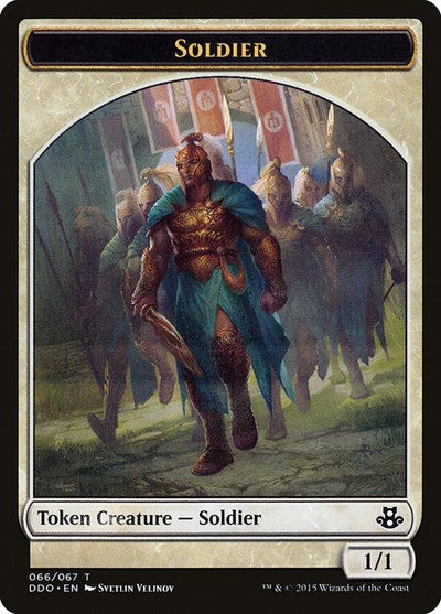 Soldier Token (DDO) #66 T (Moderately Played) Duel Decks: Elspeth vs. Kiora Magic: The Gathering: 2015