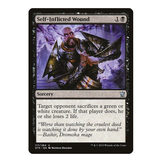 Self-Inflicted Wound (DTK) #117 Uncommon (Lightly Played) Dragons of Tarkir Magic: The Gathering: 2015