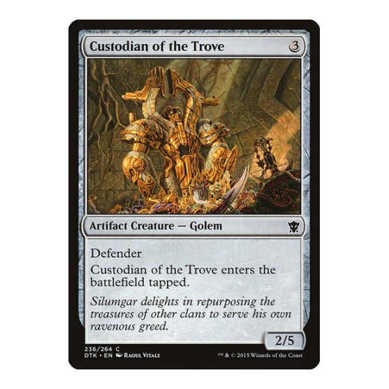 Custodian of the Trove (DTK) #236 Common (Moderately Played) Dragons of Tarkir Magic: The Gathering: 2015
