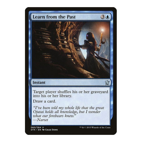 Learn from the Past (DTK) #60 Uncommon (Damaged) Dragons of Tarkir Magic: The Gathering: 2015