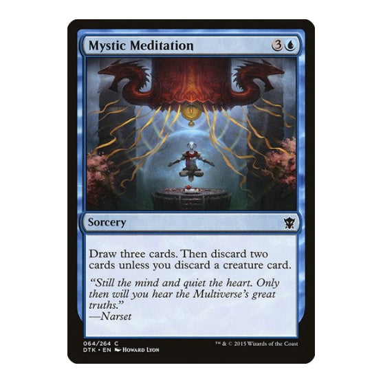 Mystic Meditation (DTK) #64 Common Dragons of Tarkir Magic: The Gathering: 2015